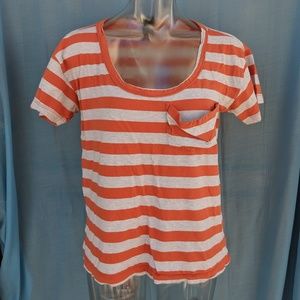 FREE WHEN BUNDLED! Orange striped tee